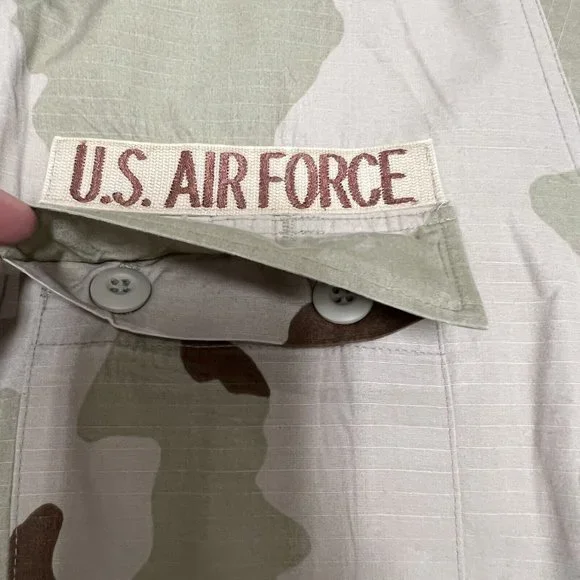 US Air Force Combat Military Coat Desert Jacket Medium Regular Camouflage Beige - Picture 9 of 16